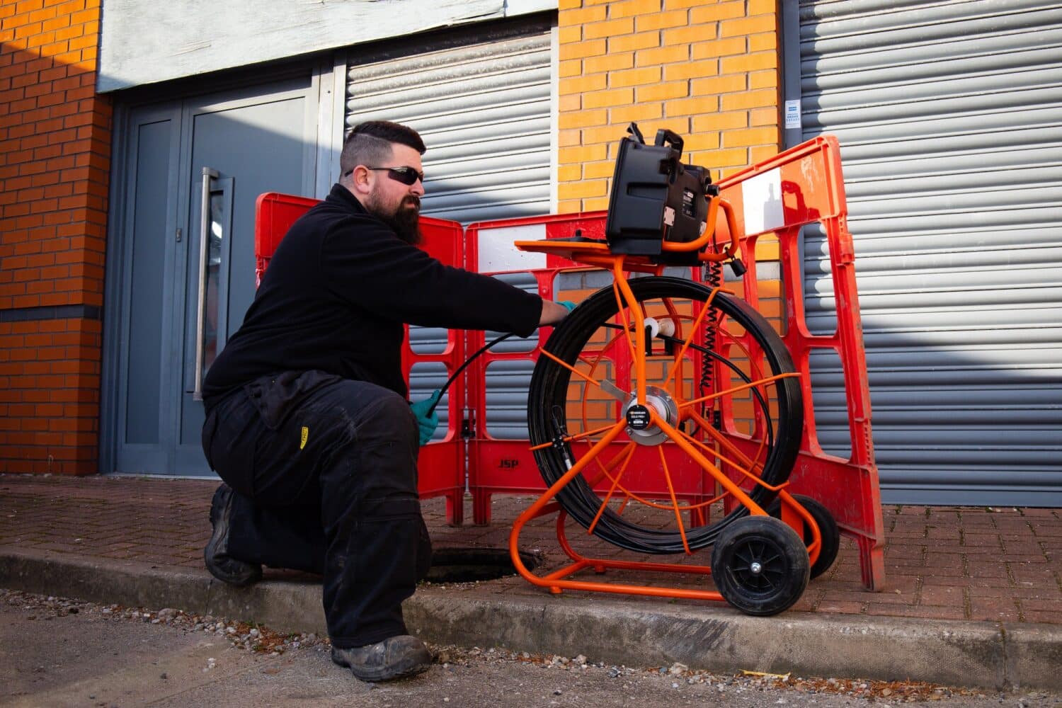 drain engineer performing survey